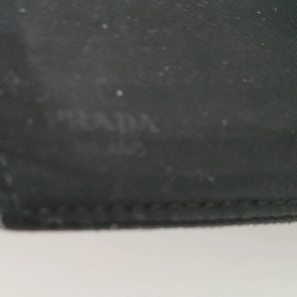 Prada Milano Mens Black Tessuto Nylon Bifold Wallet Triangle Logo Made in Italy